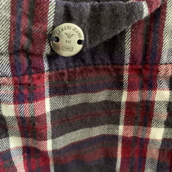 Armani jeans button up longsleeve shirt mens small womens medium or large - Picture 3 of 5